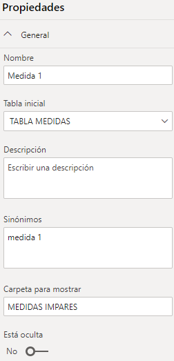 Ordenando métricas DAX. Creación de carpeta y subcarpetas de métricas en tabla dedicada.