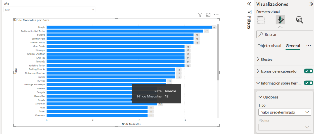 Visualizando el Tooltip desde la página principal